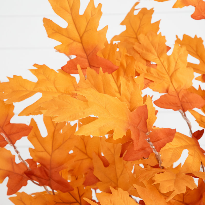 6 pi Arbre d'automne artificiel pré-éclairé avec 300 lumières DEL blanc chaud
