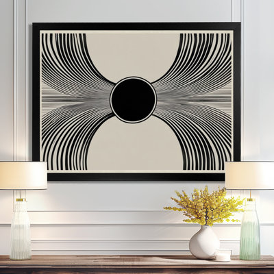 Vortex noir rétro - art mural moderne Mid-Century, impression sur toile moderne de style Mid-Century noir