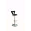 Tabouret de bar ajustable à gaz au fini noir en similicuir avec structure en métal, ensemble de 2 chaises modernes et élégantes