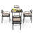 5-piece Counter Bar Set Patio Rattan Counter Set With Cushioned Seat
