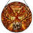 12"H Phoenix Skull Stained Glass Window Panel
