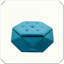 Repose-pieds capitonné Velvet Polygon Diamond-1029985325