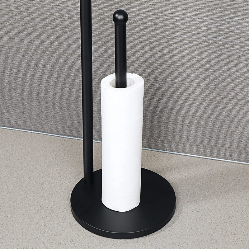 Rouleau de papier hygiénique sur pied, Noir