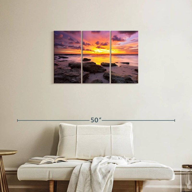 Coucher de soleil à couper le souffle, H 20 po x l 33 po