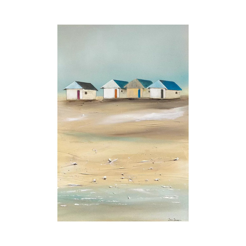 Beach Cabins IV by Jean Jauneau - Wrapped Canvas Gallery-Wrapped Canvas Giclée, 66.04 cm H x 45.72 cm W x 1.91 cm D
