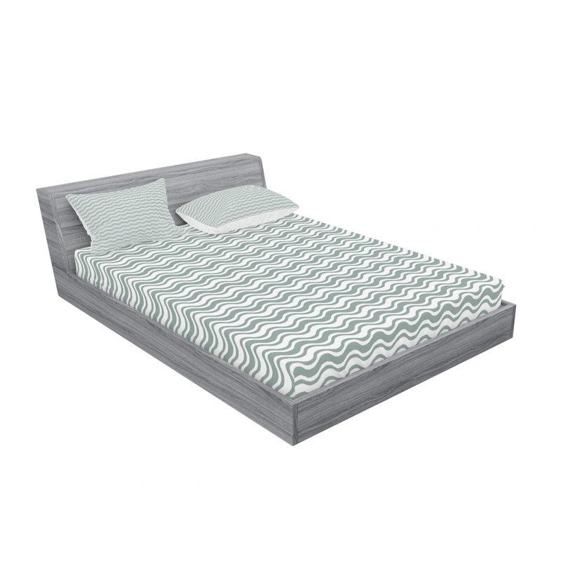 Microfiber Abstract Sheet Set, Full/Double Sheet Set with Fitted Sheet