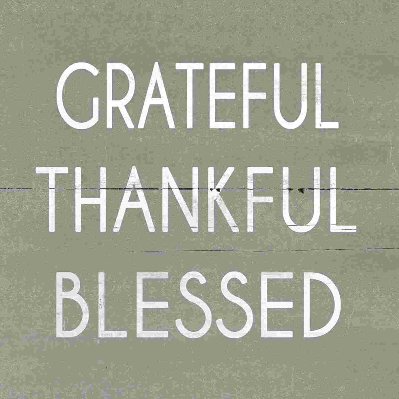 " Grateful Thankful Blessed ", 20" H x 20" W