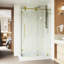 Cabine de douche coulissante sans cadre avec verre transparent 3/8 et base Winslow l 48 po x P 36 po x H 80 po-50877757-50877756