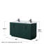 Ensemble de meuble-lavabo double 60 po avec plateau en marbre Miranda-97930435-97930442