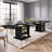 Black Dining Table For 4 To 6, Modern Kitchen Dining Room Table With 3-tier Storage Shelf And Acrylic Door Cabinet, Rectangular Wooden Dinner Tables For Home Kitchen Living Room-365516632-365516646-365516645