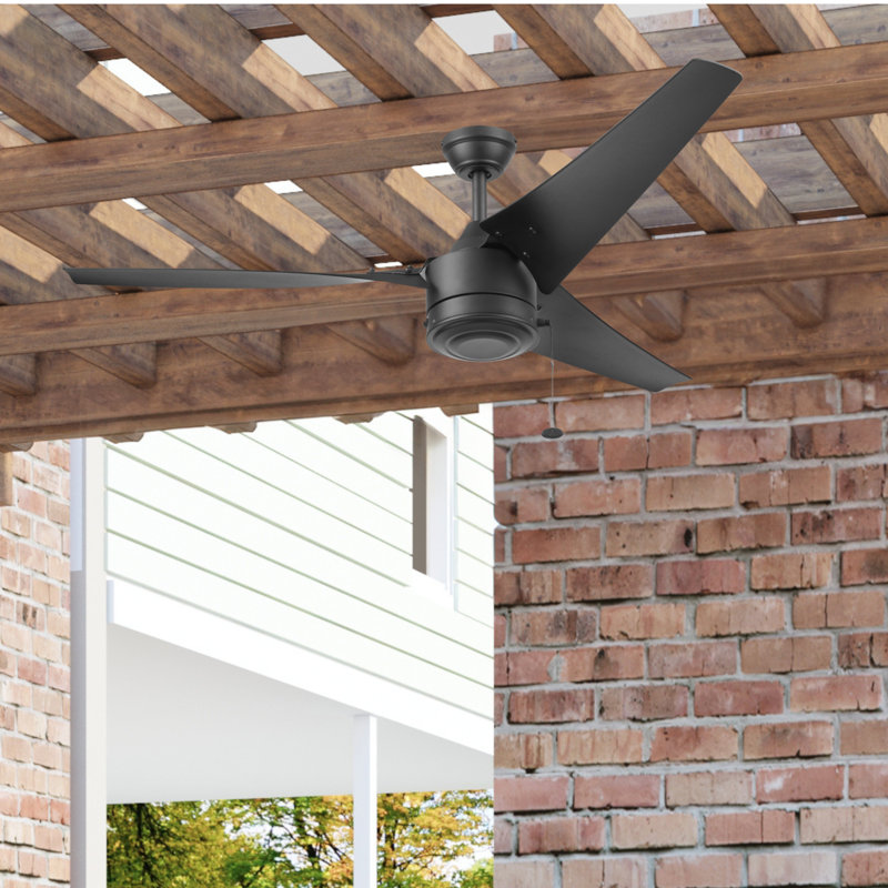 Talib 56'' Indoor/Outdoor Ceiling Fan, Matte Black