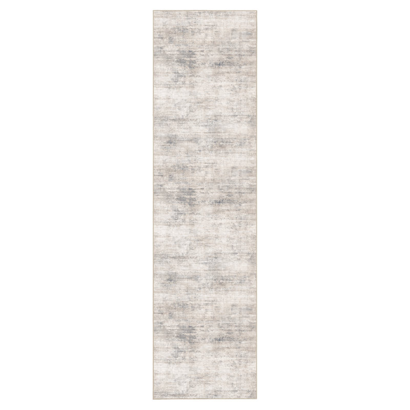 Tapis moderne lavable à la machine avec envers antidérapant Asher, Tapis de couloir 2 pi x 8 pi, 0.28“
