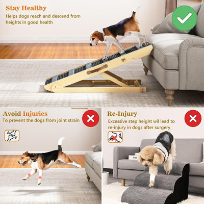 Rampe pour chien en bois