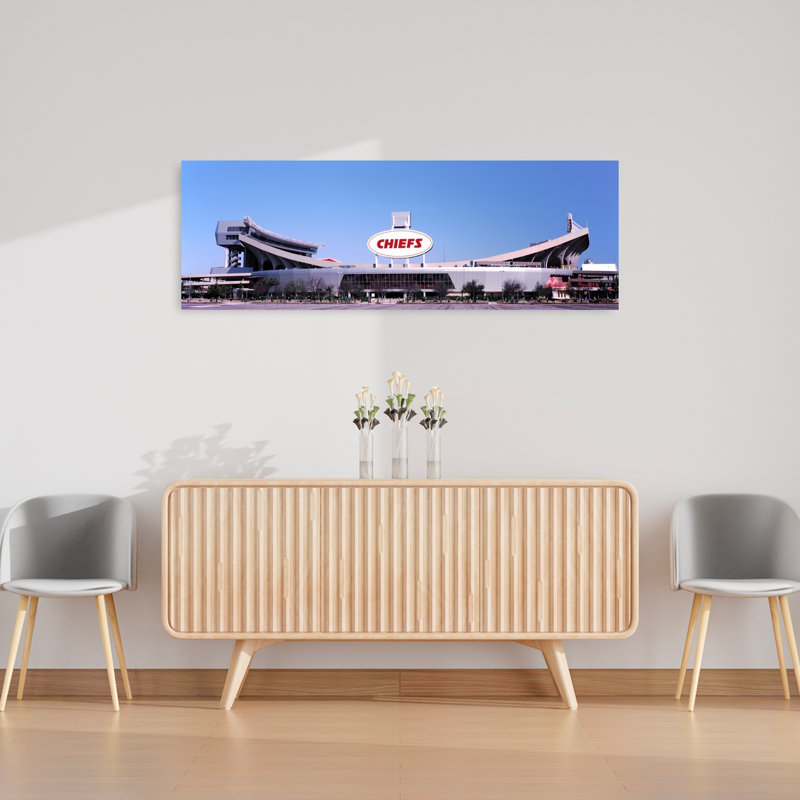 Football Stadium Arrowhead Stadium Kansas City Missouri USA by Dan Merkel - Wrapped Canvas Panoramic Print