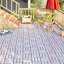 30 pièces de tuiles de terrasse en bois d'acacia à carreaux gris clair à carreaux pour terrasse