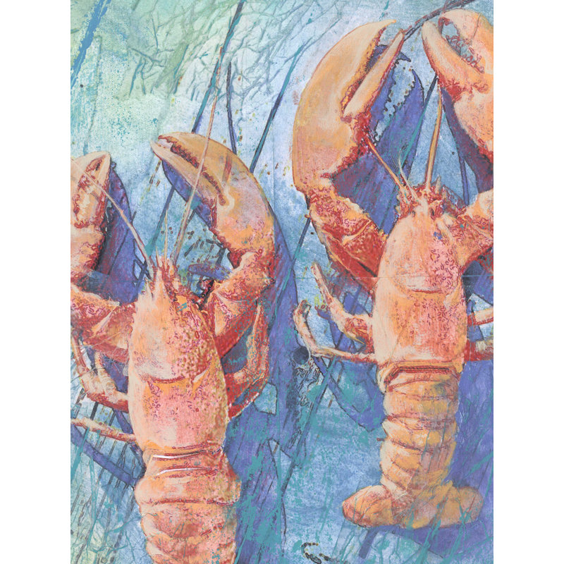 " Dos Lobsters ", 16" H x 12" W  