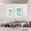 Avery turquoise abstrait sur fond blanc-108598863