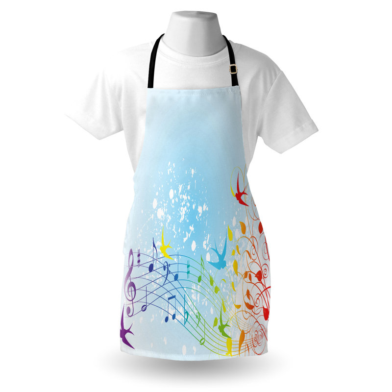 Multicolore Bungalow tablier de notes de musique unisexe