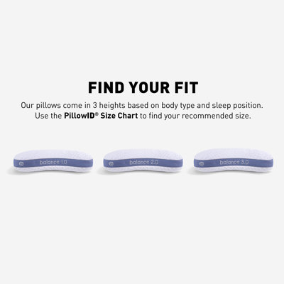 Oreiller performant Bedgear Balance Cuddle Curve pour dormeurs latéraux - fermeté moyenne et évacuation de l'humidité