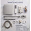 10" High Pressure Rainfall Shower System, Wall Mount Shower Faucet Set with Slider Bar and Pressure Balanced Valve-126734387