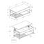 Table basse à plateau relevable avec compartiment de rangement caché et tablette ouverte, conçue pour les salons modernes et la fonctionnalité de tous les jours.