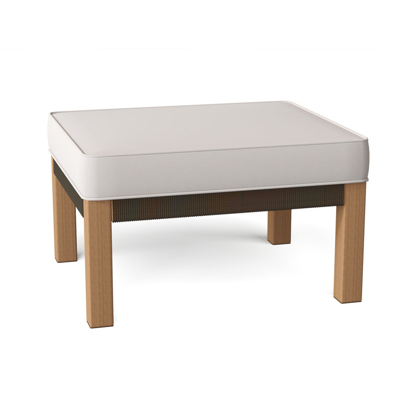 Hudson Outdoor Ottoman, Hudson Charcoal Lace, Cloud