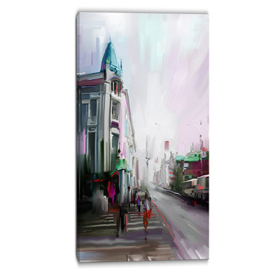 « city street cityscape », reproduction d’art sur toile tendue