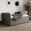 Lit de jour gigogne rembourré, lit simple et 3 tiroirs de rangement, canapé-lit en tissu de chenille pour chambre d'amis, salon, cadre de lit de jour moderne peu encombrant, aucun sommier nécessaire-849301007
