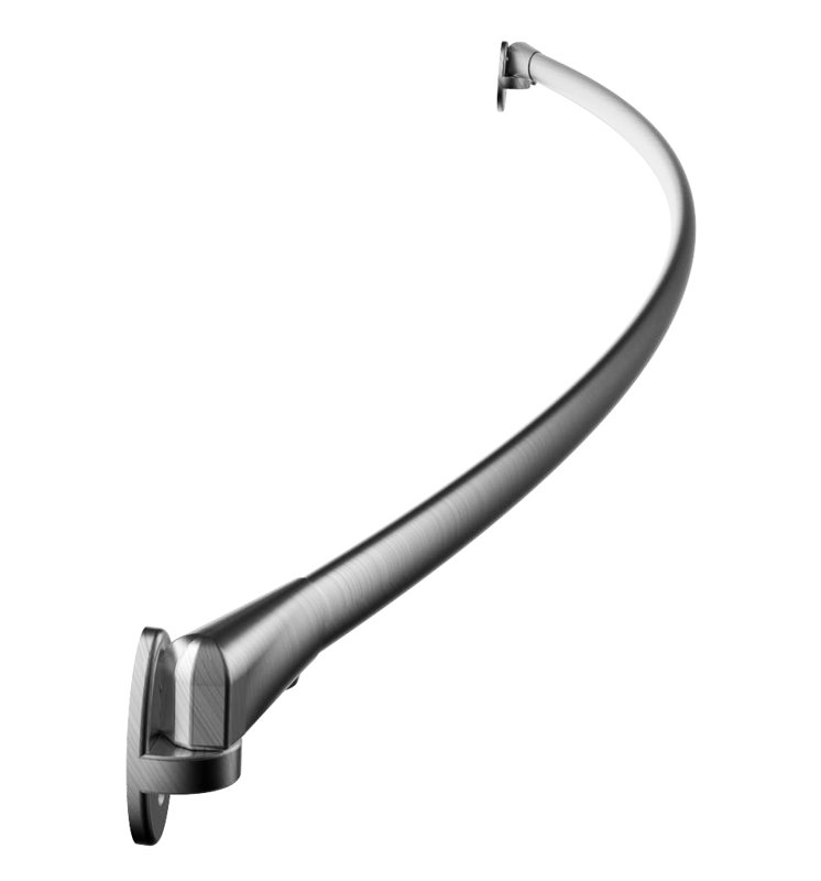 60'' Curved Shower Curtain Rod, Brushed Nickel