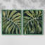 Reproduction encadrée Nocturnal Monstera I-Premium - prête à être accrochée - aucun clou requis - aucun clou requis-280901701-280901702