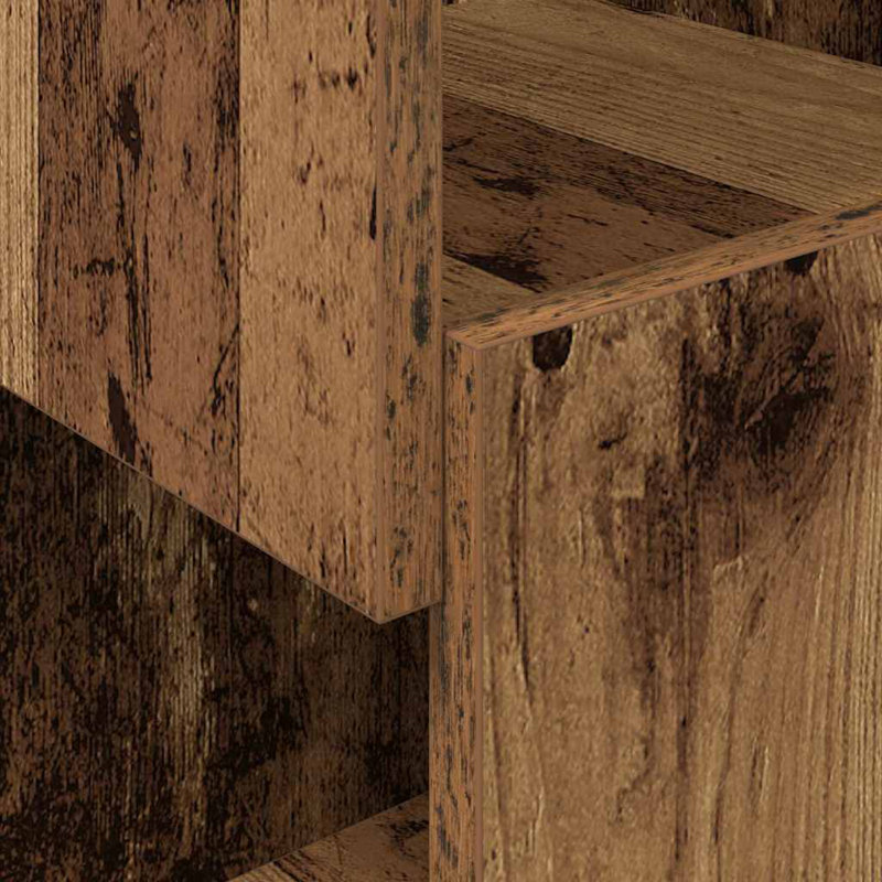 Corner Accent Chest, Old Wood, 102cm H x 25.5cm W x 25cm D