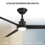 Ventilateur de plafond intelligent à 3 pales Bolo avec trousse d'éclairage à DEL sélectionnable 2700K-3000K-4000K-5000K et télécommande incluse-116667934-116667935
