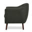 Chaise avec pieds à finition grise et structure en tissu d'ameublement texturé en bois massif