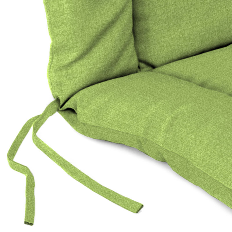 21" x 38" Outdoor Chair Cushion with Ties and Loop, McHusk Leaf