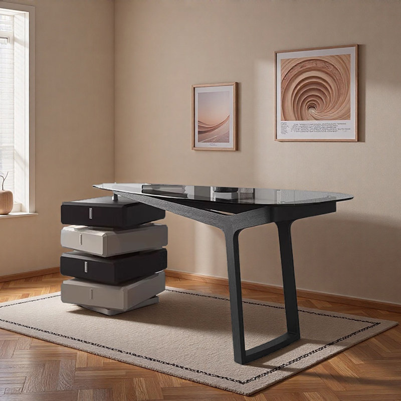 Bureau d'écriture à quatre tiroirs Advanced Creative Design, H 29,52 po x l 62,99 po x P 29,52 po