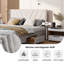 Upholstered Bed Frame with Channel Tufted Headboard-633538687