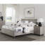Mobilier de chambre à coucher moderne en bois de mélamine de qualité supérieure avec fini lit gris clair 1pc