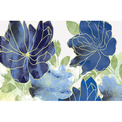 Big Sketch Flowers - Wrapped Canvas Print