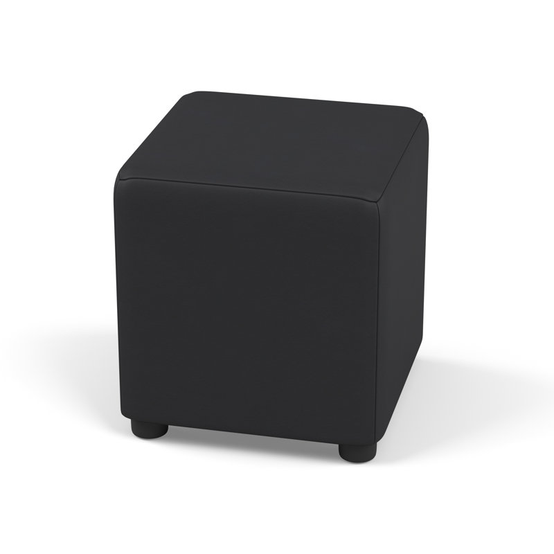 Faux Leather Cube Seating, Black
