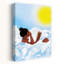 Sunny Cloud Reader Dreamy Peaceful Serene Summer Landscape Wall Art Print 1 Piece Wrapped Canvas Wall Art-2102833775