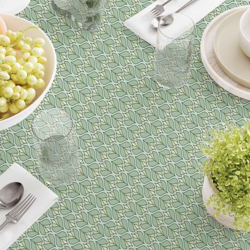 Rectangular Tablecloth, 100% Cotton, Floral 120, 104" x 60"