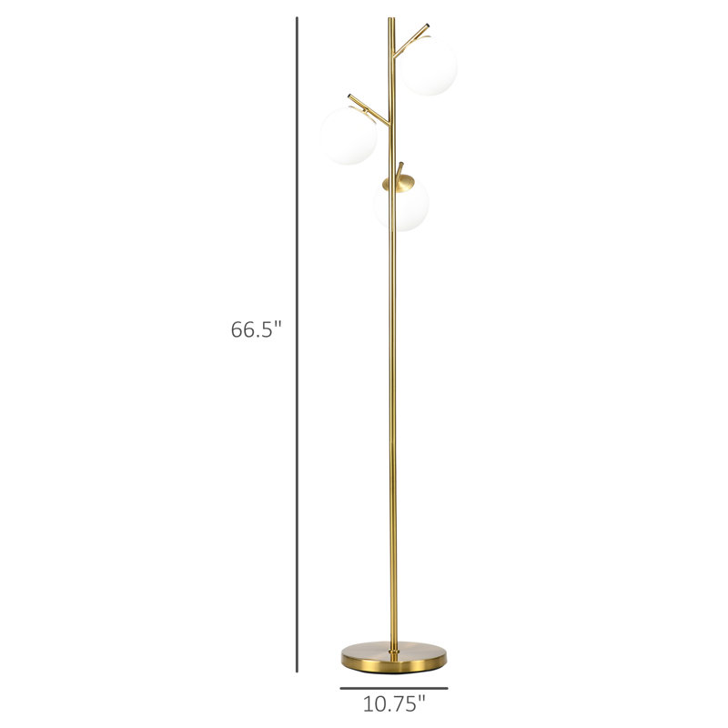 Jeselyn 66.5'' Bronzed Tree Floor Lamp