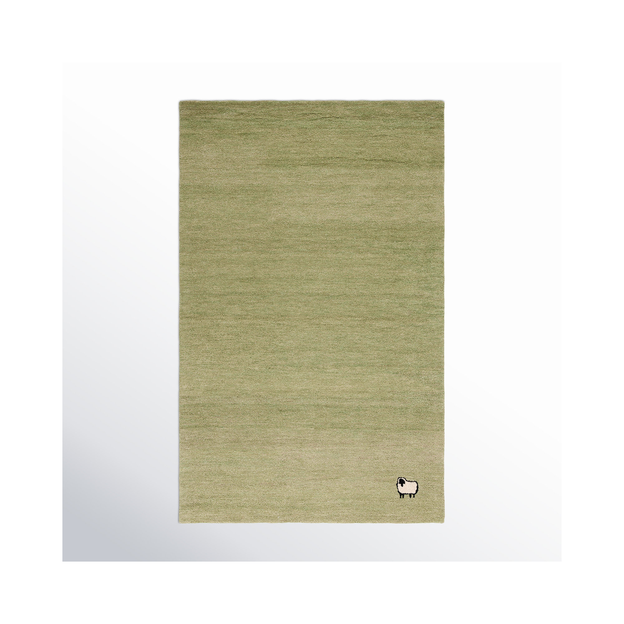 Racheal Handmade Light Green Rug, Rectangle 3' x 5'