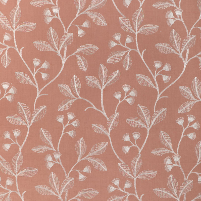 Iris Embroidery, Pink/White