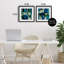 «Blue & Green Abstracts», ensemble de 2 reproductions encadrées sous verre, par Maurizio Piovan-213323633-213323632