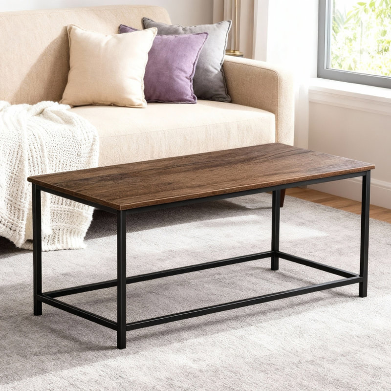 Table basse 31,5 po (noir), Couleur noyer