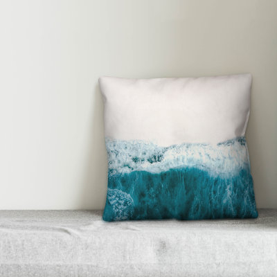  Watercolor Wave Throw Pillow