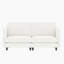 Tissu beige moderne à 2 places de style Mid-Century de 76,23 po de long, parfait pour un appartement ou un dortoir, structure, revêtement respirant, rembourrage à ressorts ensachés, sièges confortables, rangement latéral, configuration K / D simple-1316085550-1316085548