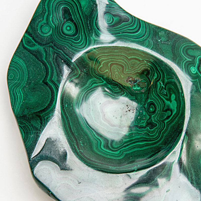 Genuine Polished Malachite Bowl (3.6 Lbs)