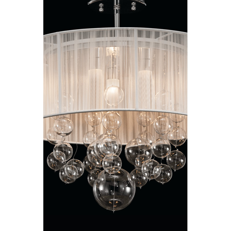 Laila Fabric Semi Flush Mount